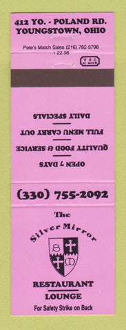 Matchbook Cover - Silver Mirror Restaurant Youngstown OH NEON PINK