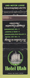 Matchbook Cover - Hotel Utah Salt Lake City UT WORN