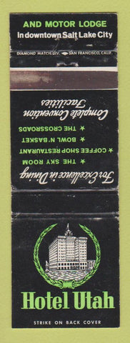 Matchbook Cover - Hotel Utah Salt Lake City UT WORN