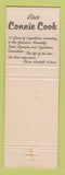 Matchbook Cover - Connie Cook Election 1962 NY New York State Assembly WEAR