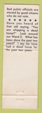 Matchbook Cover - James McDermott Alderman Election WEAR