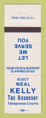 Matchbook Cover - Neal Kelly Tax Accessor Election Tallapoosa County AL