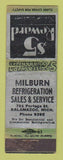 Matchbook Cover - Milburn Refrigeration Sales Kalamazoo MI WEAR
