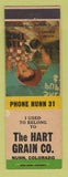 Matchbook Cover - Hart Grain Company Nunn Colorado WORN