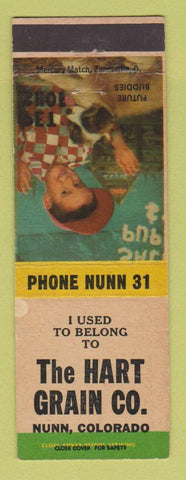 Matchbook Cover - Hart Grain Company Nunn Colorado WORN