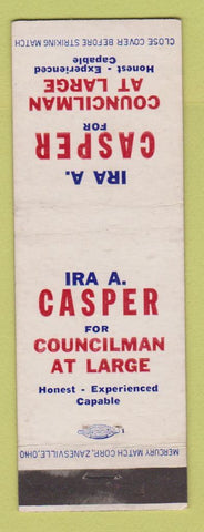 Matchbook Cover - Ira Casper Councilman Election