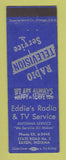 Matchbook Cover - Eddie's Radio TV Service Eaton IN