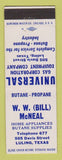 Matchbook Cover - Universal Gas WW McNeal Luling TX