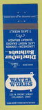 Matchbook Cover - Water Works Restaurant Bathtubs Columbus OH