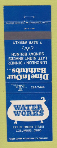 Matchbook Cover - Water Works Restaurant Bathtubs Columbus OH