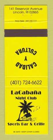 Matchbook Cover - LaCabana Night Club Lincoln RI