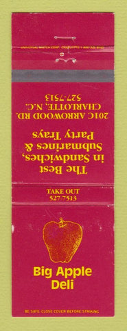 Matchbook Cover - Big Apple Deli Charlotte NC WEAR