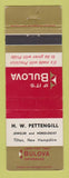 Matchbook Cover - Bulova Watches HW Pettengill Jewelry Tilton NH  WEAR