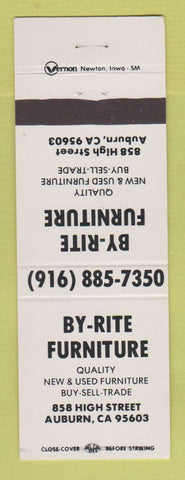 Matchbook Cover - By Rite Furniture Auburn CA