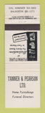 Matchbook Cover Tanner Pearson Furniture Funeral Home Hanover Walkerton ON WEAR