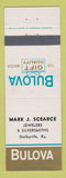 Matchbook Cover - Bulova Watches Mark Scearce Jewelry Shelbyville KY