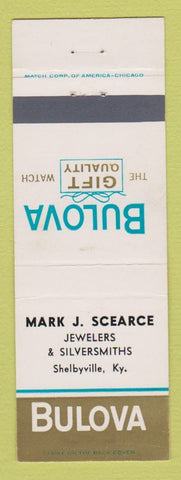 Matchbook Cover - Bulova Watches Mark Scearce Jewelry Shelbyville KY