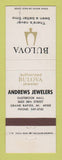 Matchbook Cover - Bulova Watches Andrews Jewelry Grand Rapids MI