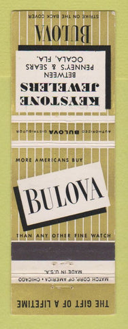 Matchbook Cover - Bulova Watches Keystone Jewelry Ocala FL