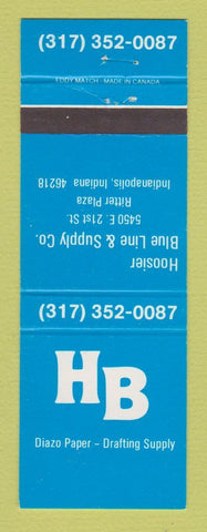 Matchbook Cover - Hoosier Blue Line Indianapolis IN Diazo Paper