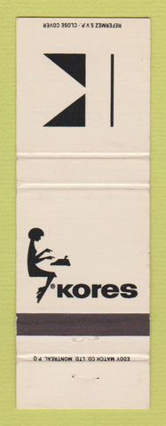 Matchbook Cover - Kores Copy Paper Ink QC? WEAR