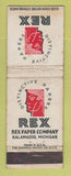 Matchbook Cover - Rex Paper Company Kalamazoo MI WORN
