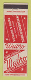 Matchbook Cover - Weibro Paper Supply South Bend IN