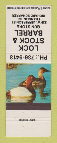 Matchbook Cover - Lock Stock Barrel Gun Store Franklin IN