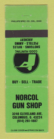 Matchbook Cover - Norcol Gun Shop Columbus OH WEAR