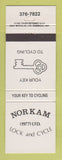 Matchbook Cover - Nor Kam Lock Cycle