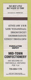 Matchbook Cover - Mid Town Confectionery fishing bait Espanola ON