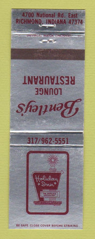 Matchbook Cover - Holiday Inn Bentley's Lounge Restaurant Richmond IN
