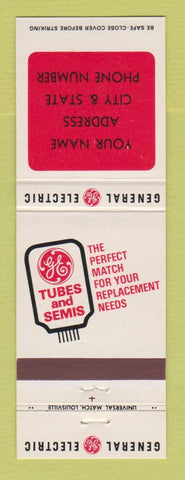 Matchbook Cover - GE General Electric Tubes Semis