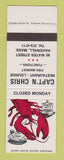 Matchbook Cover - Capt'n Christ Restaurant Haverhill MA lobster