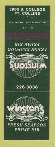 Matchbook Cover - Winston's Restaurant Fort Collins Colorado