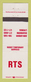 Matchbook Cover - Roddy Temporary Services Ann Arbor Dearborn Livonia MI