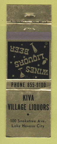Matchbook Cover - Kiva Village Liquors Lake Havasu City AZ WEAR