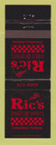 Matchbook Cover - Ric's Sports Spirits Columbus IN WEAR