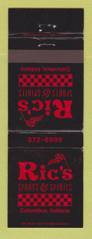 Matchbook Cover - Ric's Sports Spirits Columbus IN WEAR