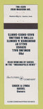 Matchbook Cover - Flying W Company Bowling Indianapolis IN
