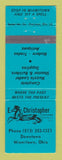 Matchbook Cover - E Christopher Firearms Guns Miamitown OH