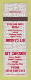 Matchbook Cover - Kit Carson Guns Tackle Proctorville OH