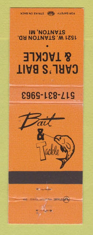 Matchbook Cover - Carl's Bait and Tackle Stanton MI