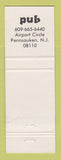 Matchbook Cover - The Pub Pennsauken NJ
