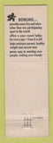 Matchbook Cover - Village Lanes Bowling Brunswick Frederick MD