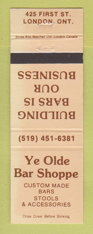 Matchbook Cover - Ye Olde Bar Shoppe Bar Stools Furniture London ON