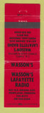 Matchbook Cover - Wasson's Lafayette Radio Portland OR CB