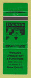 Matchbook Cover - Wynan's Upholstery Furniture Port Alberni BC WEAR