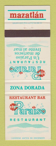 Matchbook Cover - Paraiso Restaurant Mazatlan Mexico