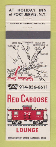 Matchbook Cover - Red Caboose Lounge Port Jervis NY Holiday Inn
